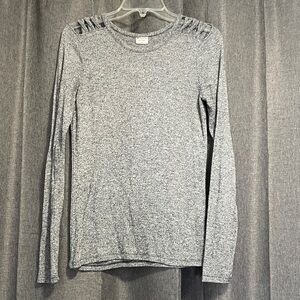 Gray Long Sleeve Women's Top
